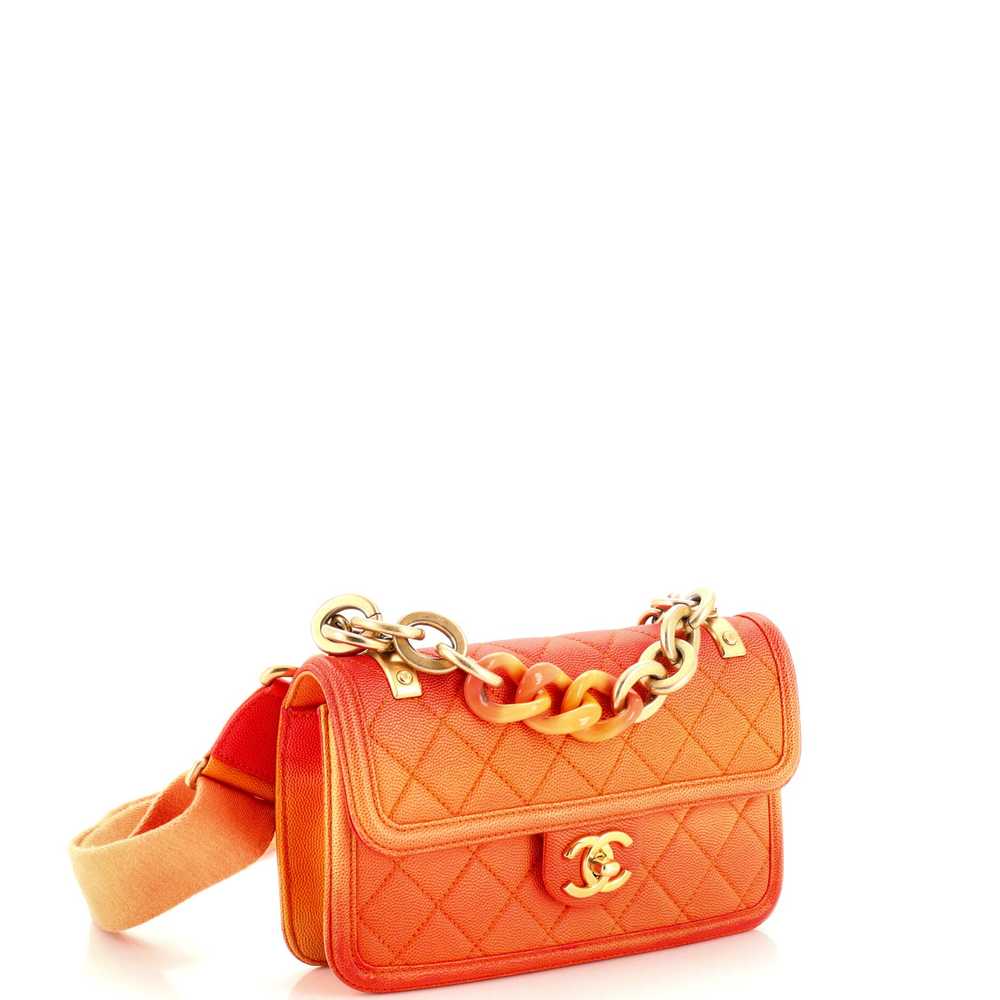 CHANEL Sunset On The Sea Flap Bag Quilted Caviar … - image 3