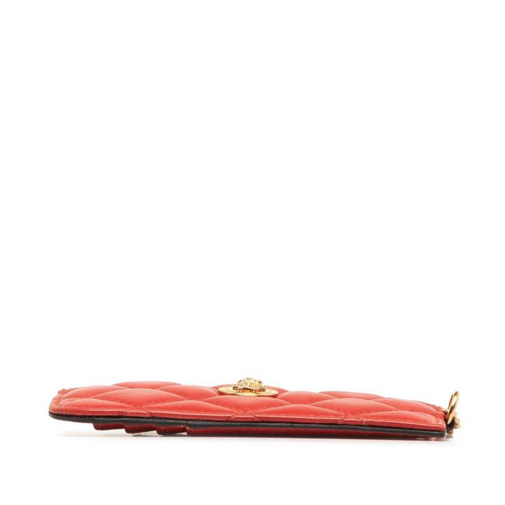 Versace Versace Medusa Card Case Red Gold Leather… - image 4