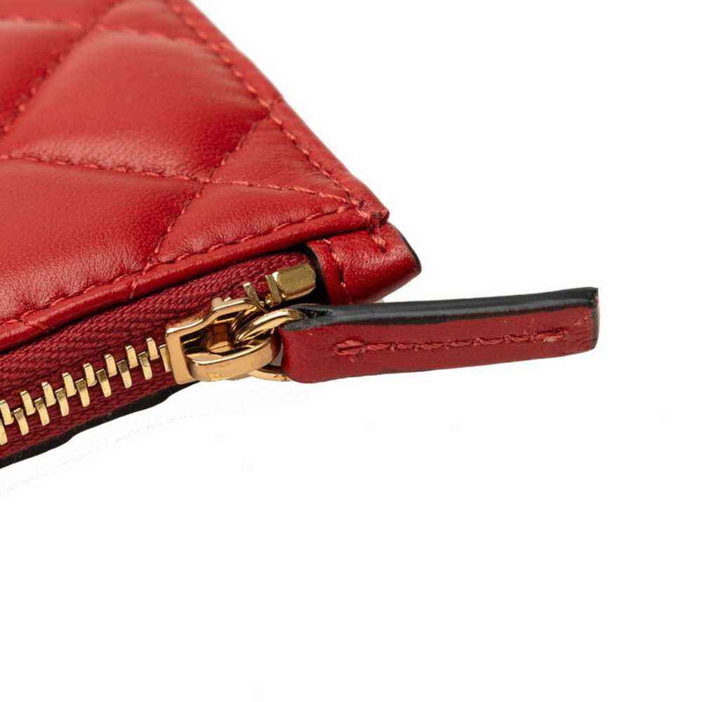 Versace Versace Medusa Card Case Red Gold Leather… - image 5