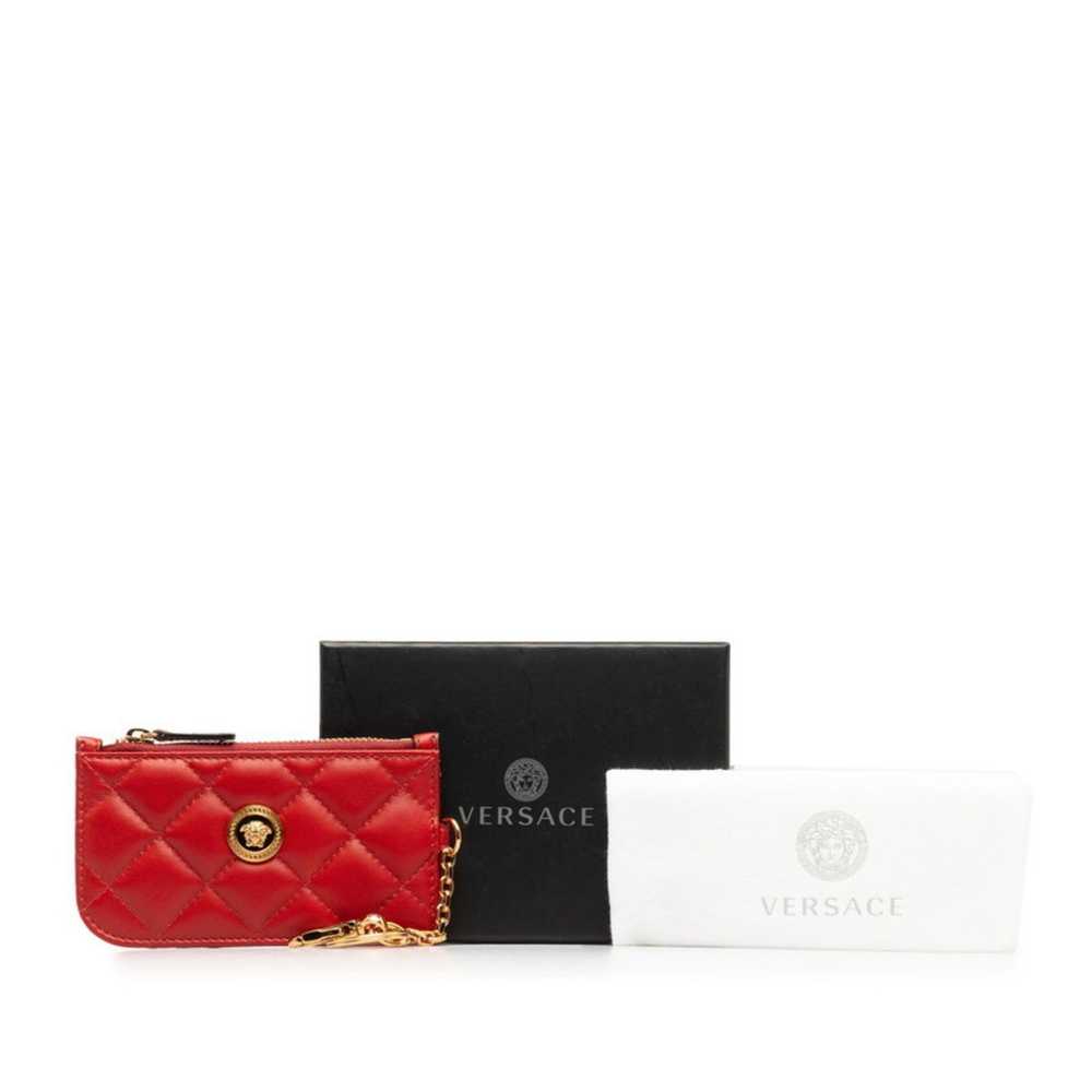 Versace Versace Medusa Card Case Red Gold Leather… - image 9