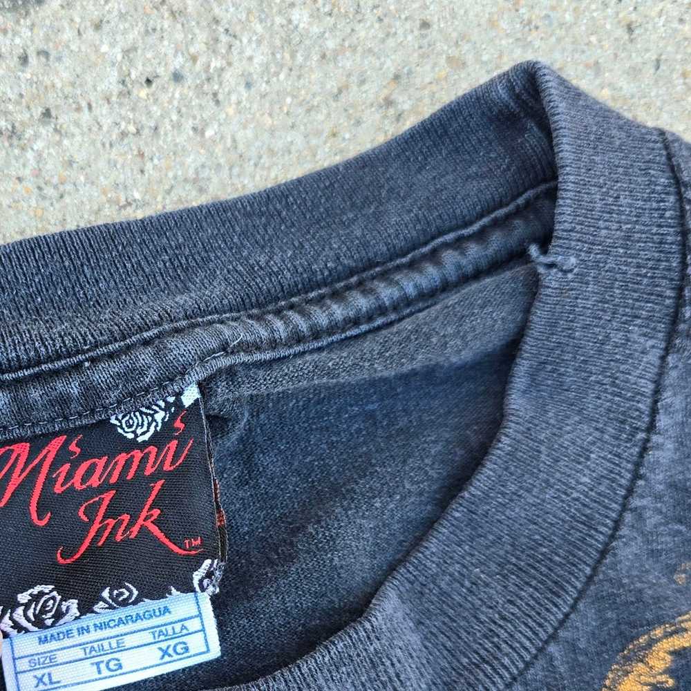 Vintage Miami Ink Tshirt XL Y2K Tattoo MMA Biker … - image 3