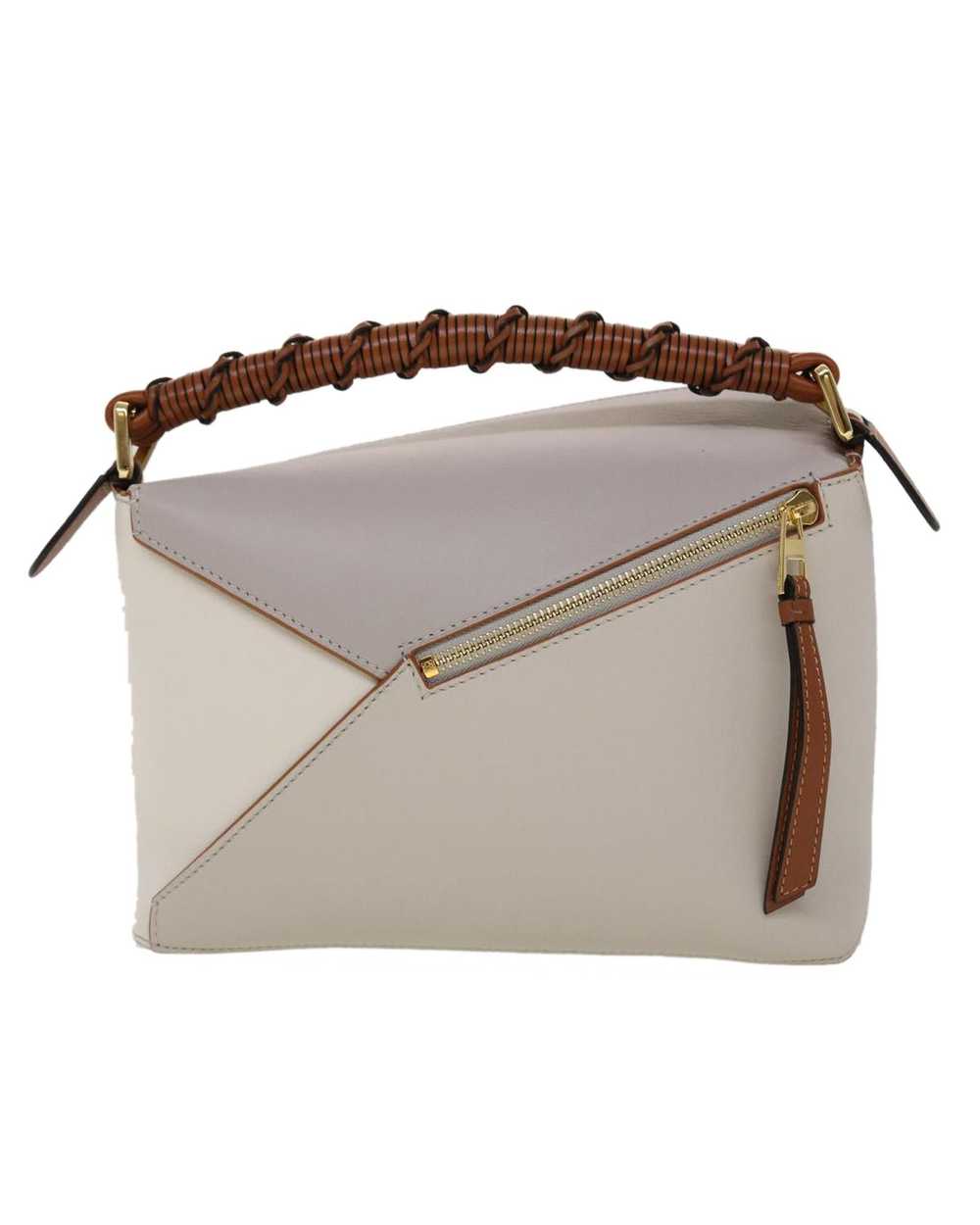 Loewe Taupe Leather Shoulder Bag with Puzzle Edge… - image 2