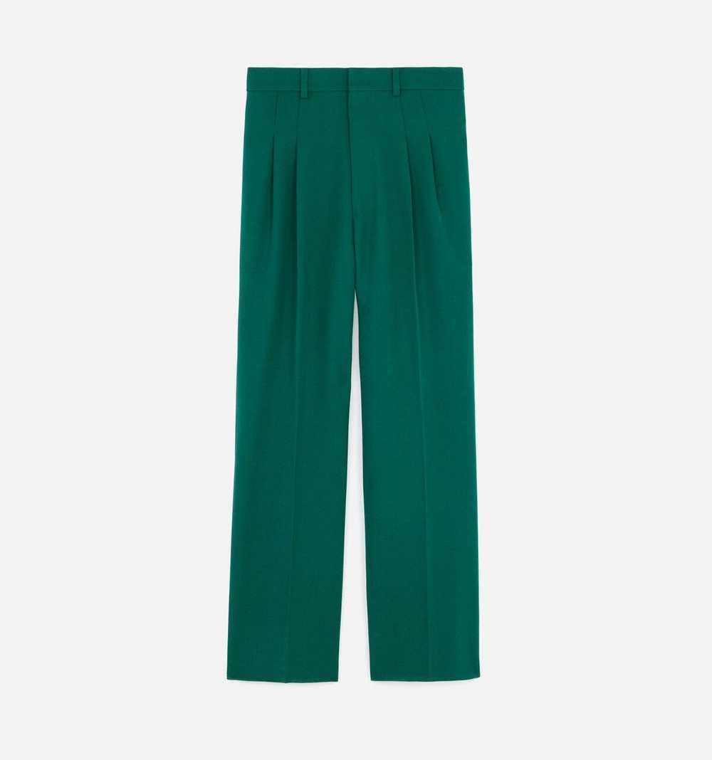 AMI Pleated Large Trousers in Green - image 1