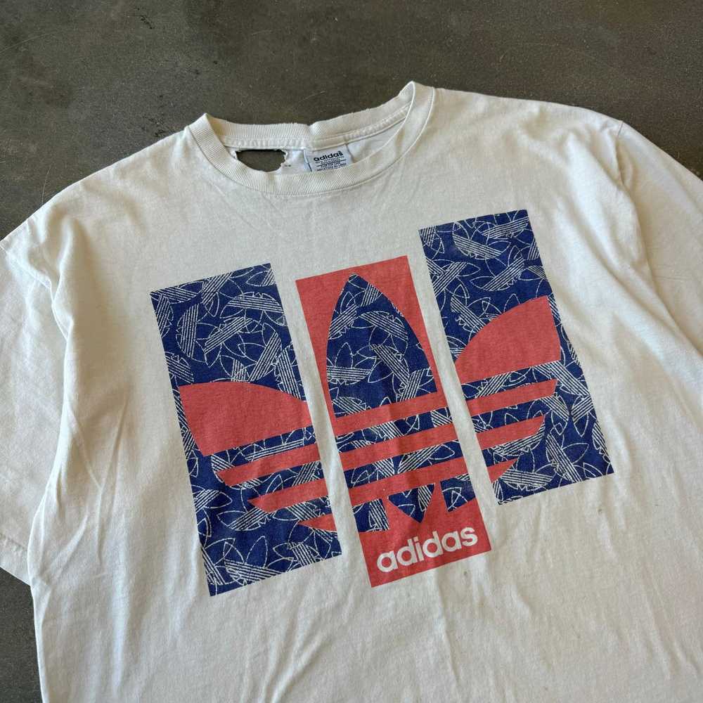 Vintage Vintage 1990s Disstresses Adidas T-Shirt … - image 2