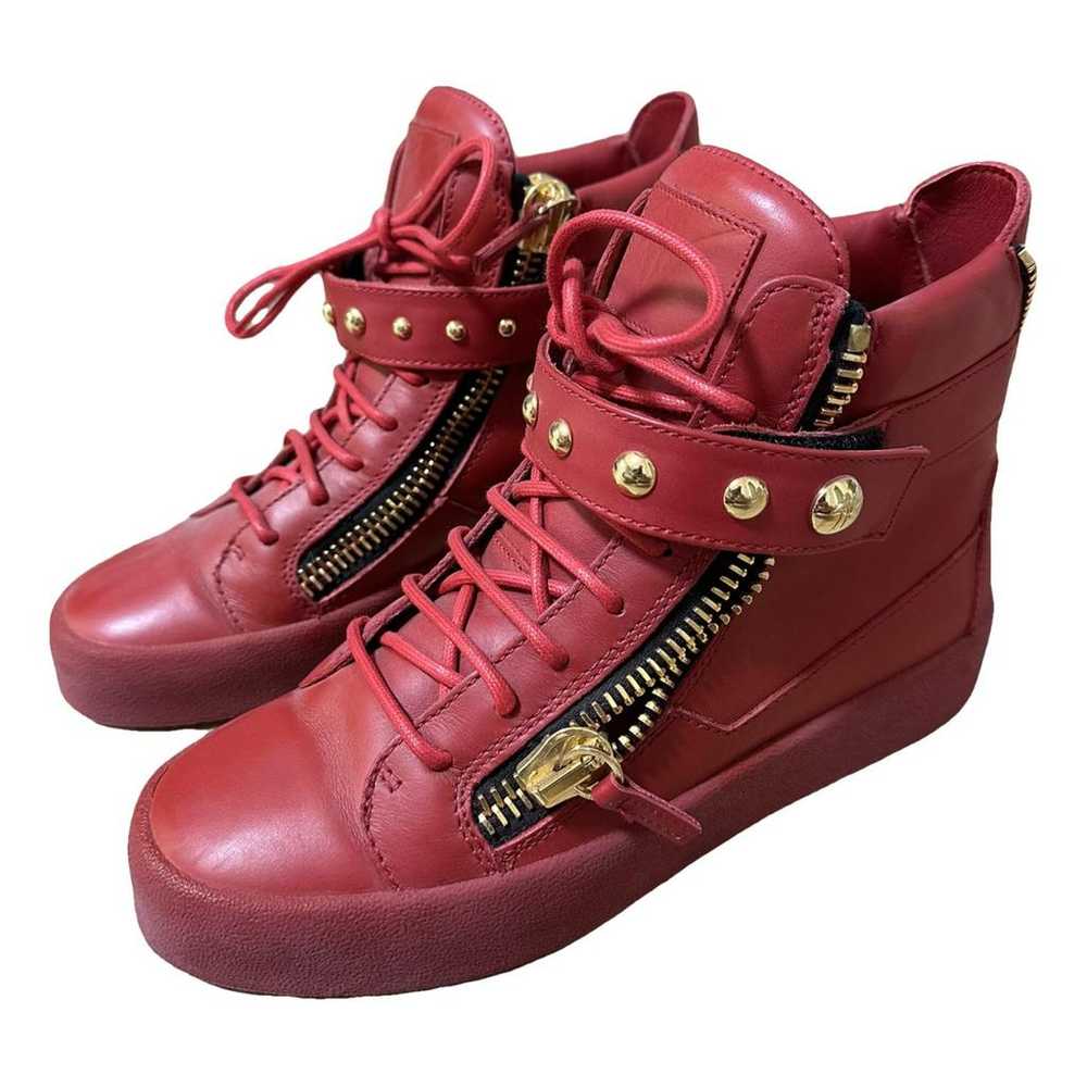 Giuseppe Zanotti Coby leather high trainers - image 1