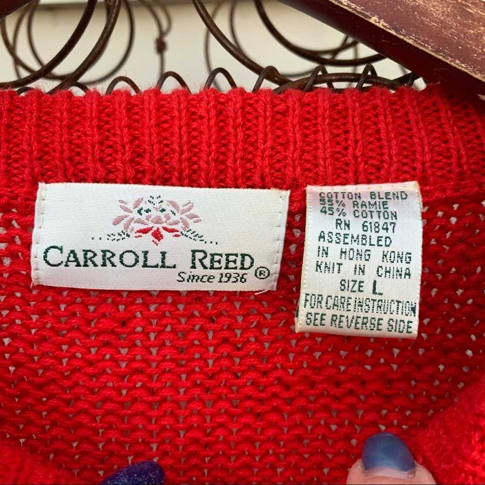 Vintage 90s Carroll Reed red nautical equestrian … - image 3