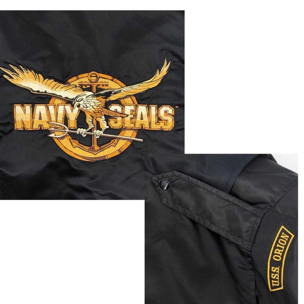 Vintage 80s navy seals bomber jacket 1980s vintage - image 3