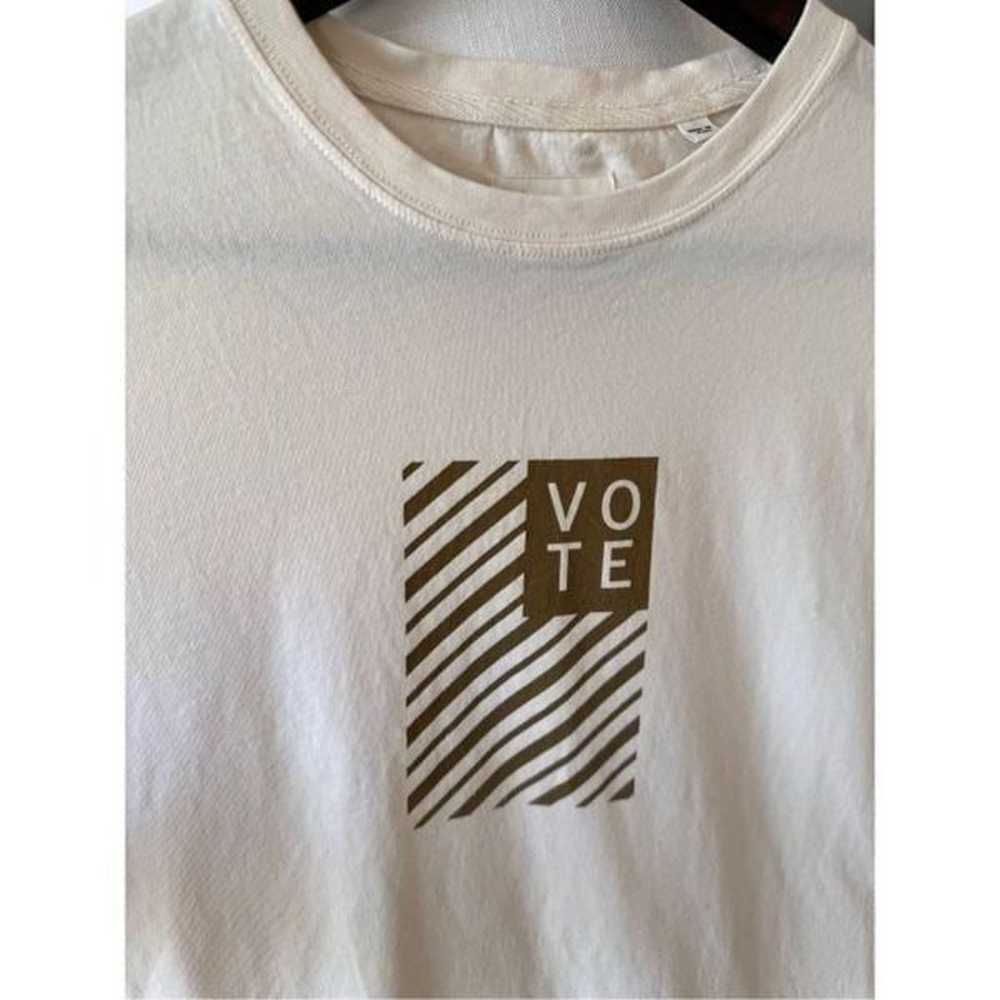 Billy Reid Vote T Shirt Cream Men’s Size Small - image 3