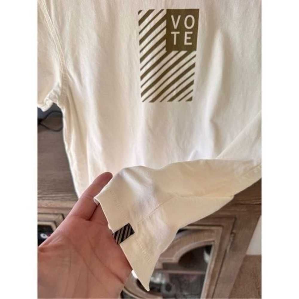 Billy Reid Vote T Shirt Cream Men’s Size Small - image 7