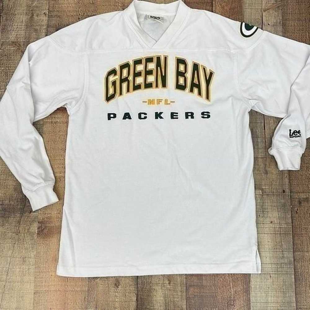Vintage Lee Sport Green Bay Packers Long Sleeve S… - image 1