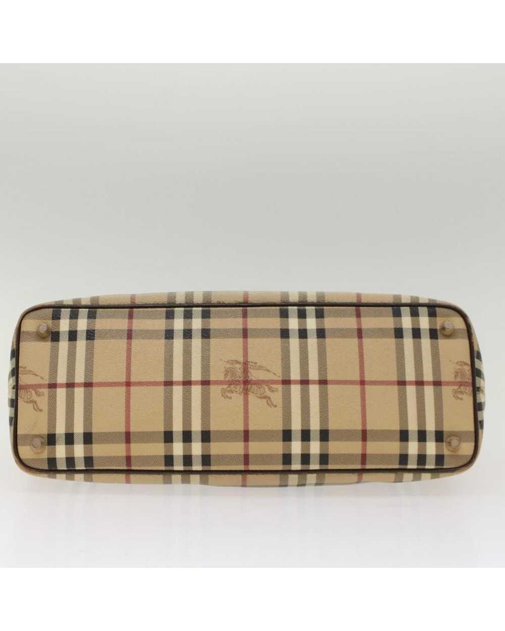 Burberry Check Shoulder Bag PVC Leather - Beige/D… - image 5