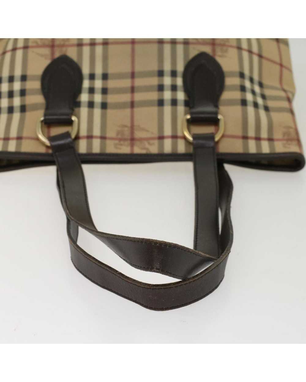 Burberry Check Shoulder Bag PVC Leather - Beige/D… - image 7