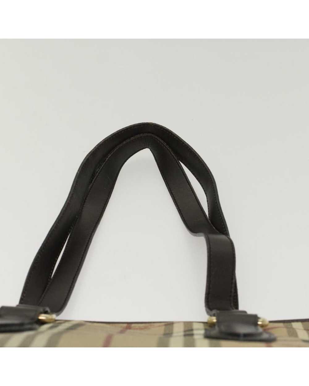 Burberry Check Shoulder Bag PVC Leather - Beige/D… - image 8