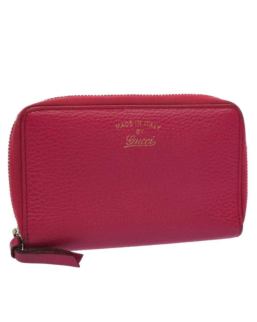 Gucci Leather Swing Wallet in Pink - image 1