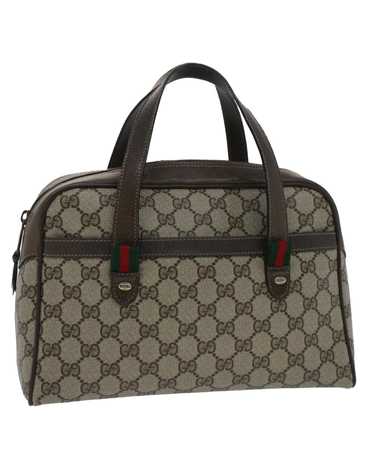 Gucci GG Canvas Web Hand Bag with Red and Green A… - image 1