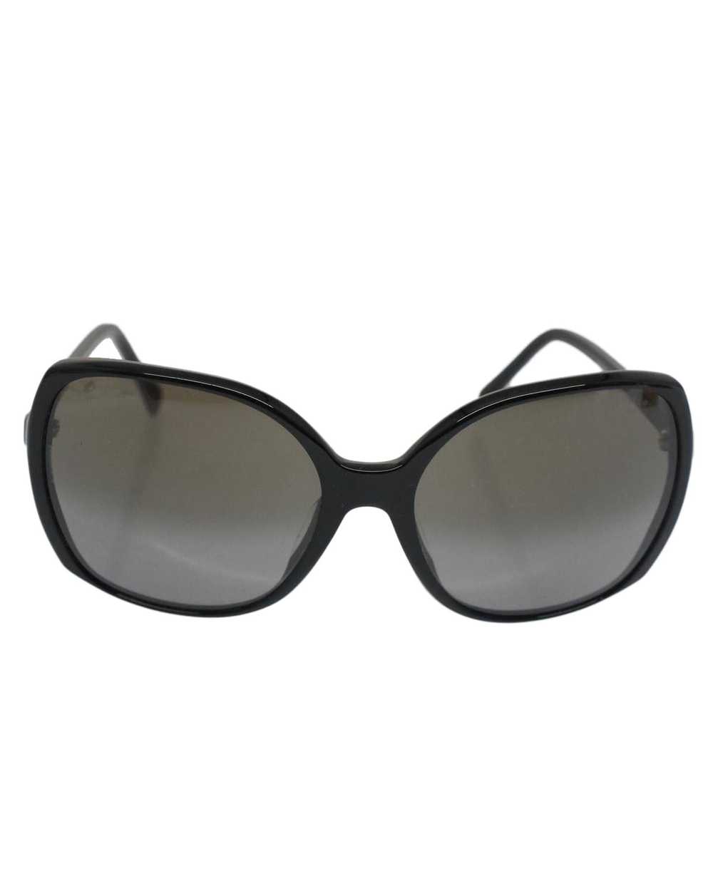 Chanel Black Plastic Sunglasses with CC Logo - image 2