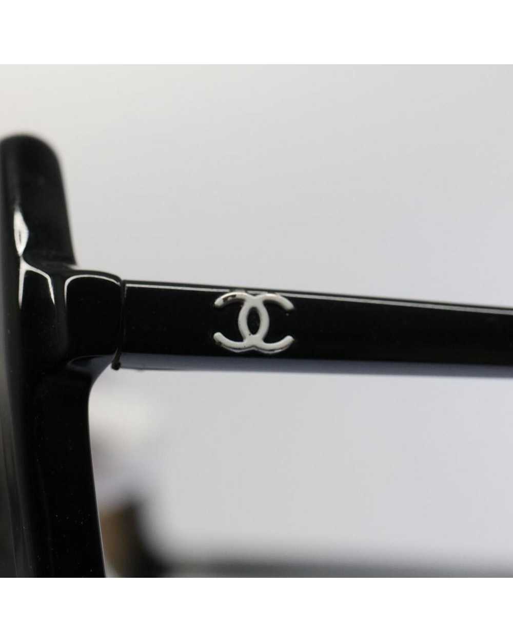 Chanel Black Plastic Sunglasses with CC Logo - image 7