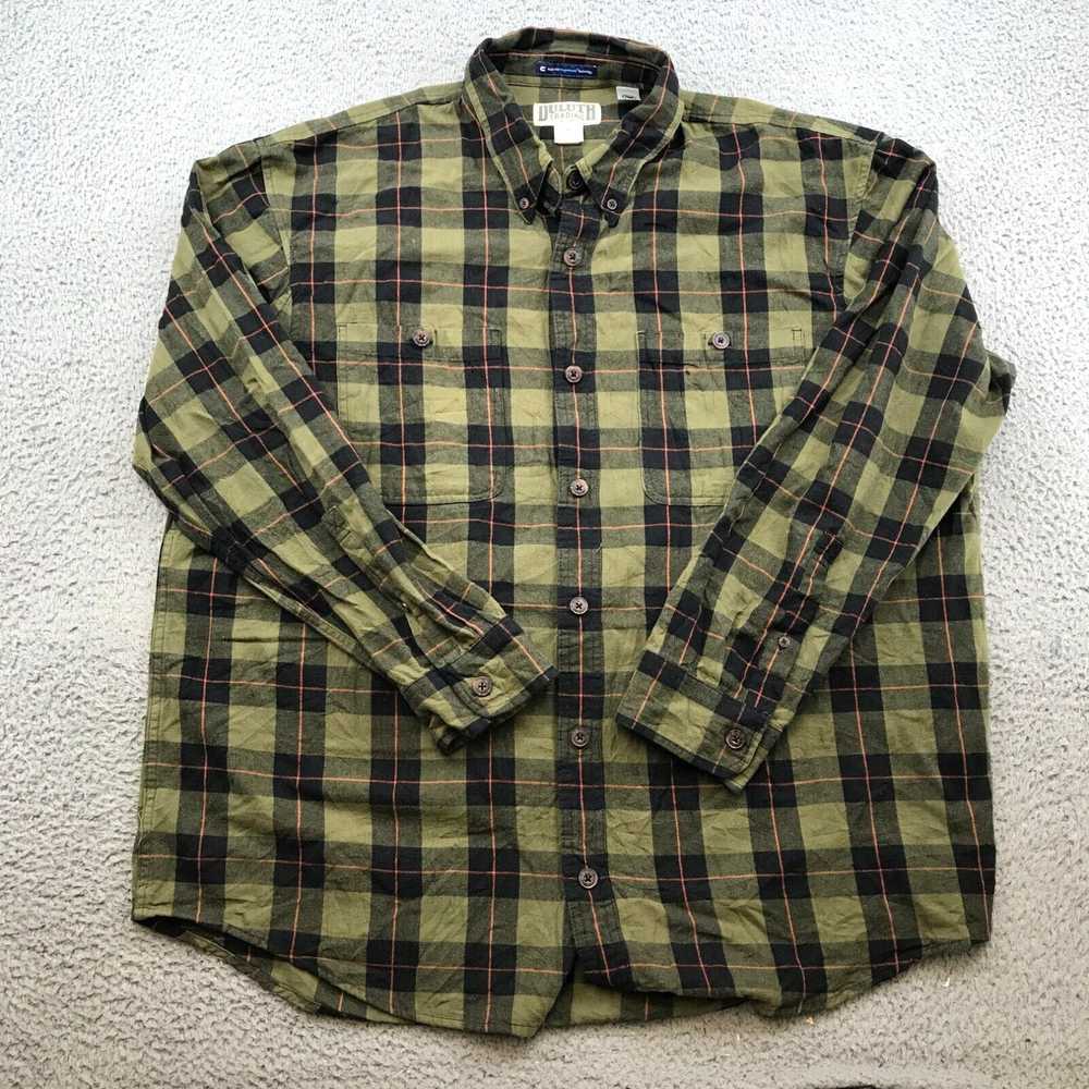 Vintage Duluth Trading Flannel Shirt Adult XL Gre… - image 1