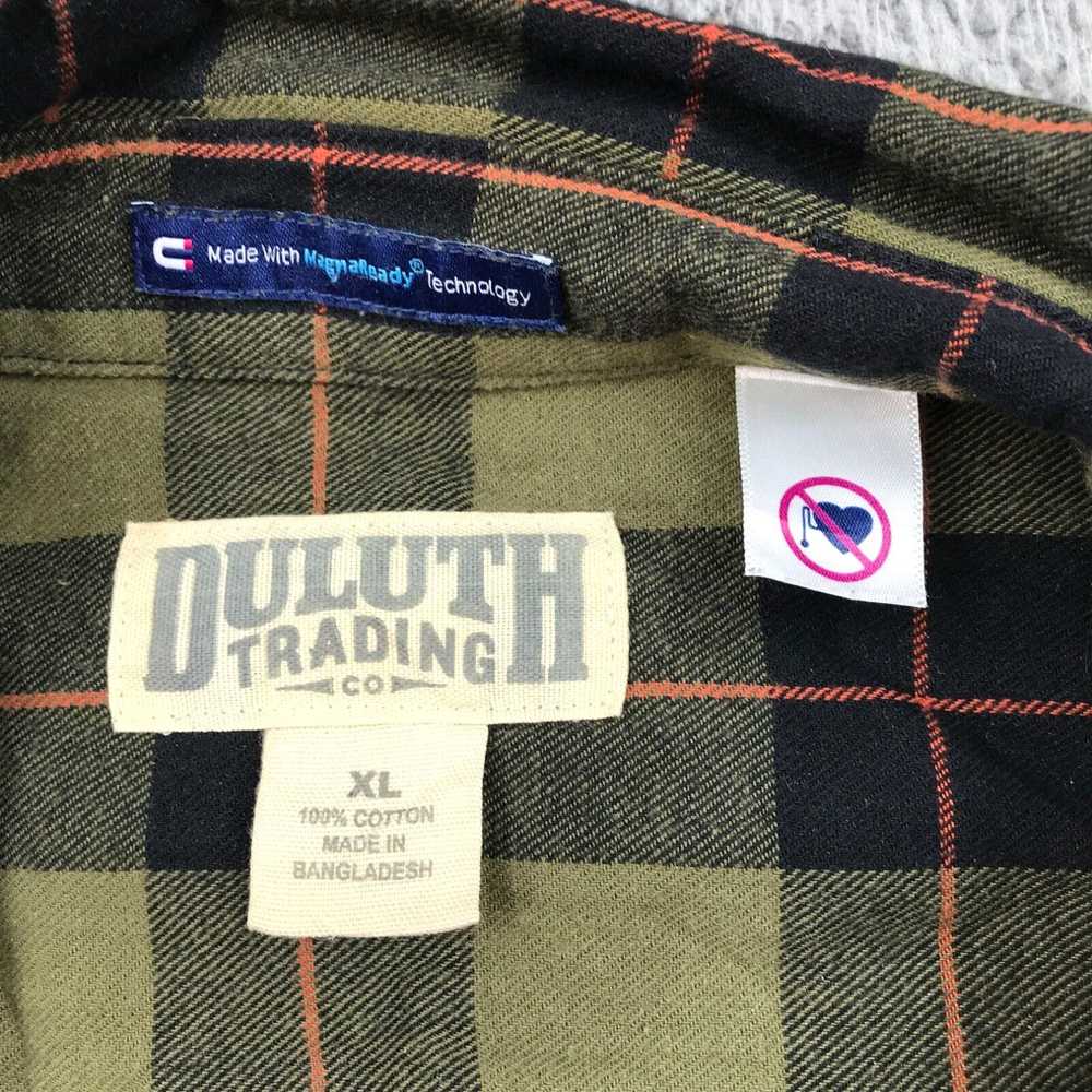Vintage Duluth Trading Flannel Shirt Adult XL Gre… - image 2