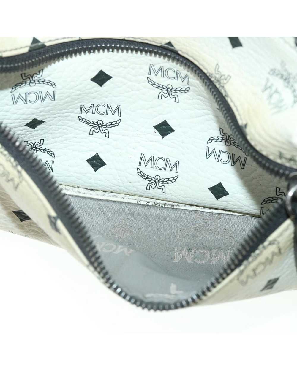 MCM White PVC Leather Logogram Backpack - image 10