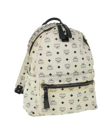 MCM White PVC Leather Logogram Backpack - image 1