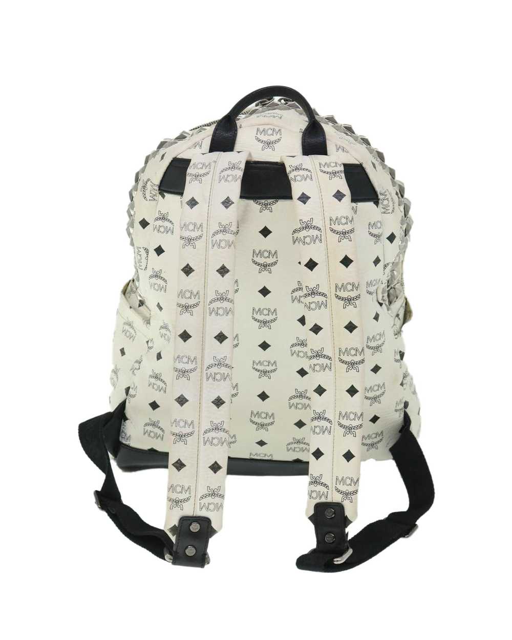 MCM White PVC Leather Logogram Backpack - image 2