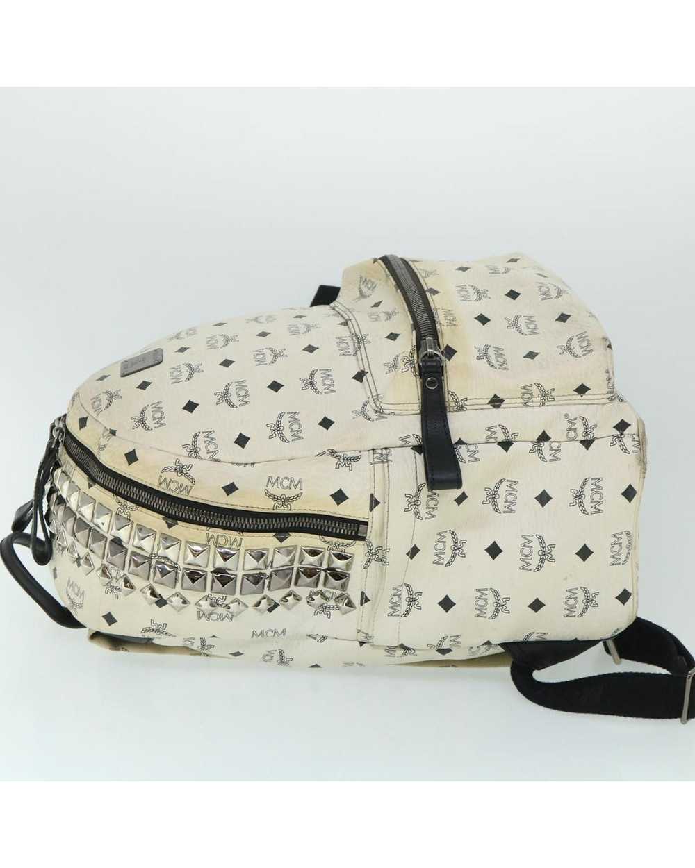 MCM White PVC Leather Logogram Backpack - image 4