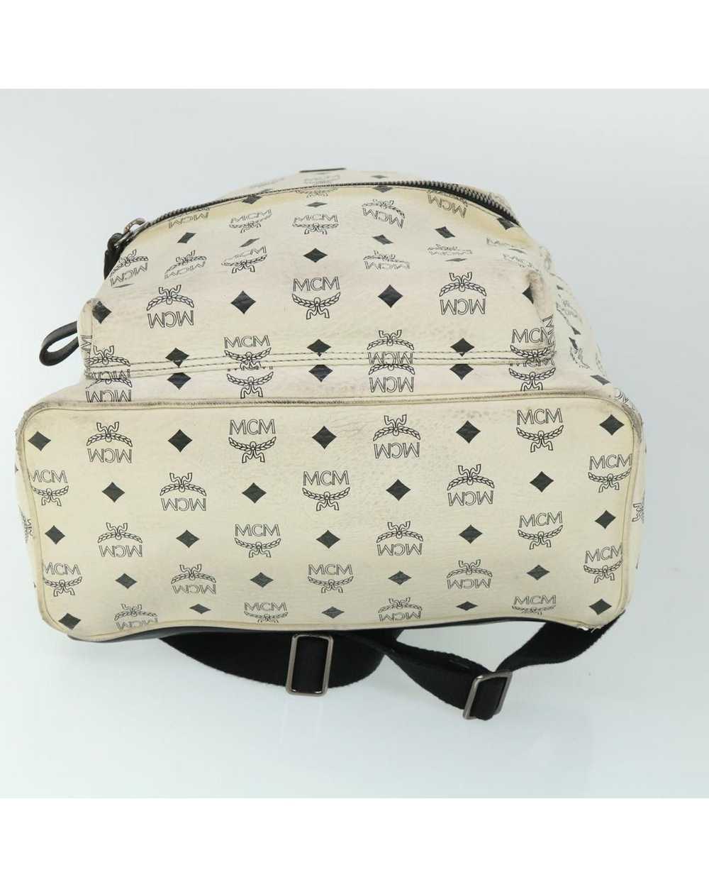 MCM White PVC Leather Logogram Backpack - image 5