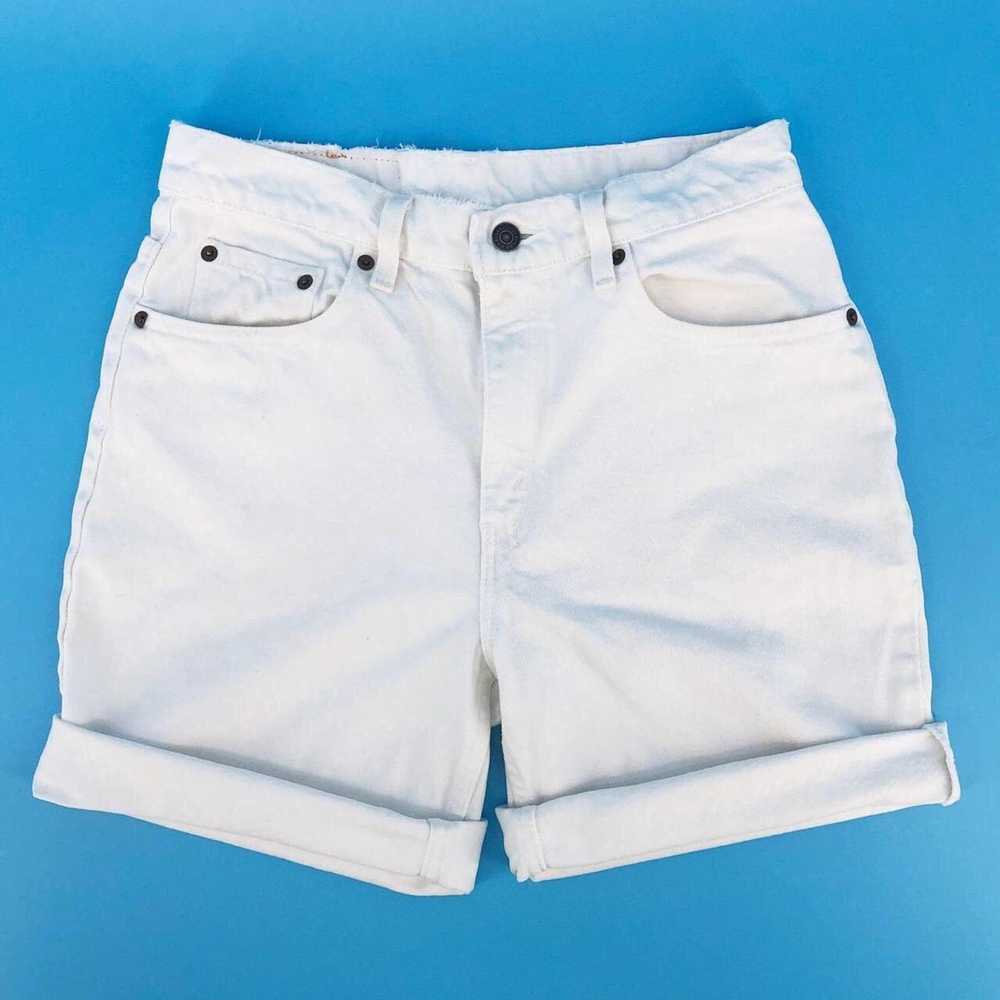 Levi's × Vintage Levis 506 white denim jean short… - image 2
