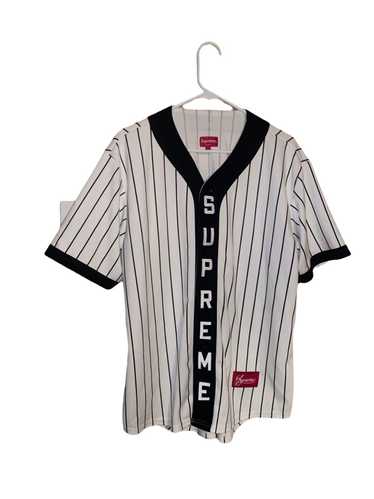 トップス 18AW Vertical Logo Baseball Jersey Supreme 18aw/vertical logo baseball - Gem