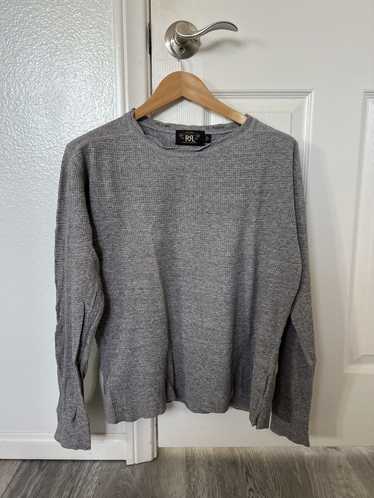 RRL Ralph Lauren RRL Grey Textured Crewneck Long S