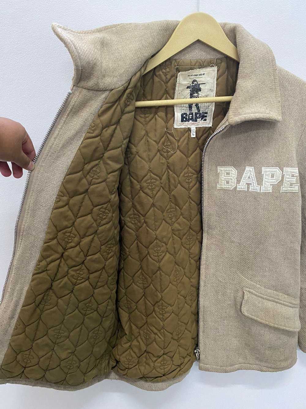 Bape × Vintage Vintage Bape Applique Wool Jacket - image 3