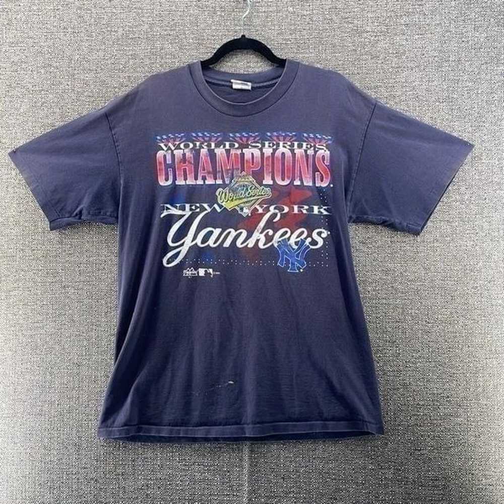 Vintage NY Yankees Shirt Mens Large 1996 Champion… - image 1