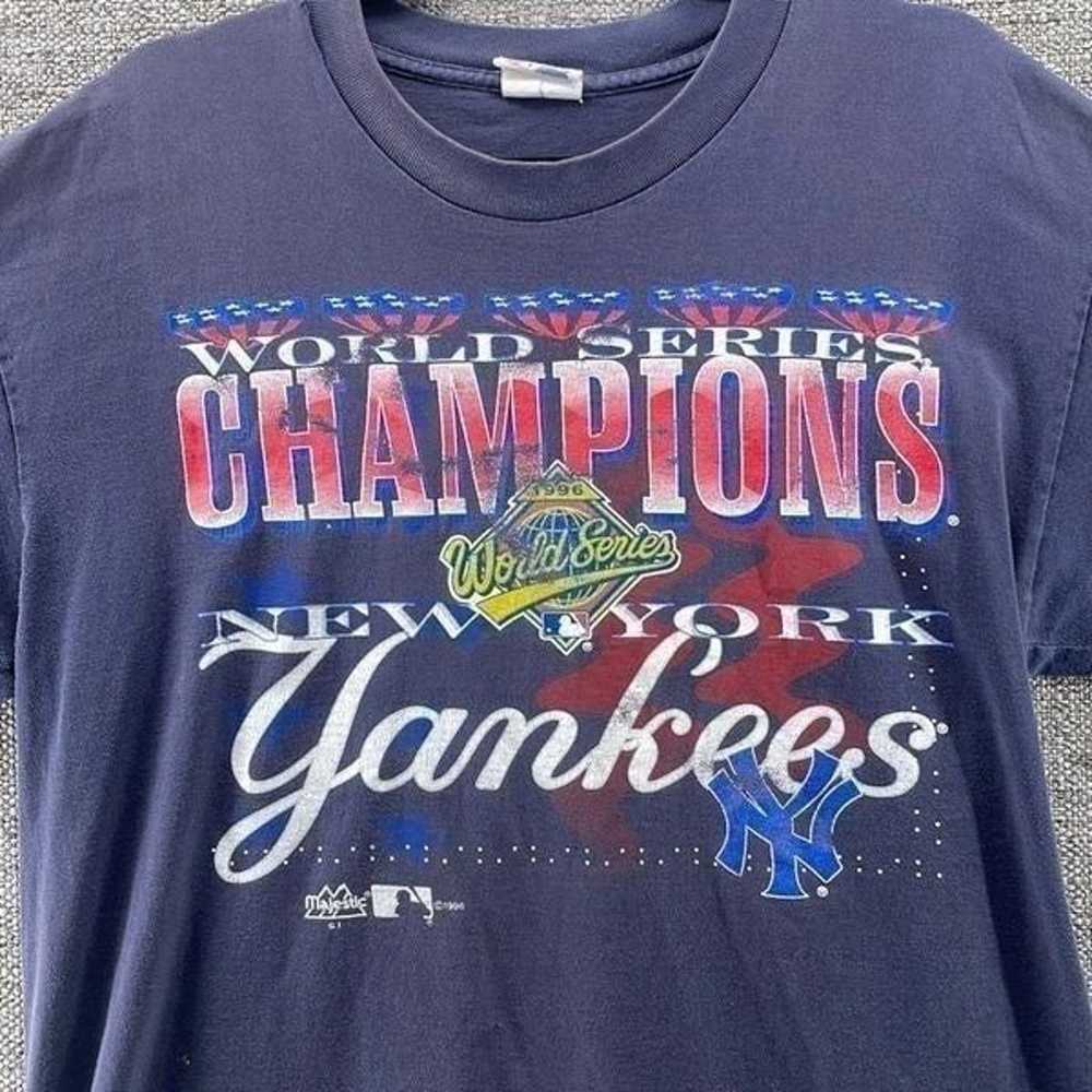 Vintage NY Yankees Shirt Mens Large 1996 Champion… - image 2