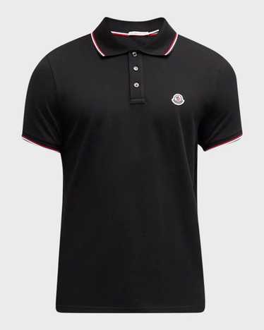 Moncler Tipped Solid Short Sleeve Piqué Polo