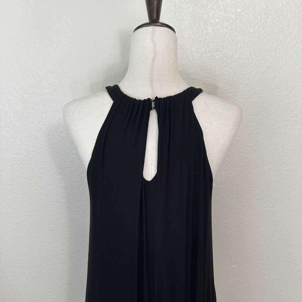 Other Soma Halter Black Gray Striped Maxi Dress - image 10
