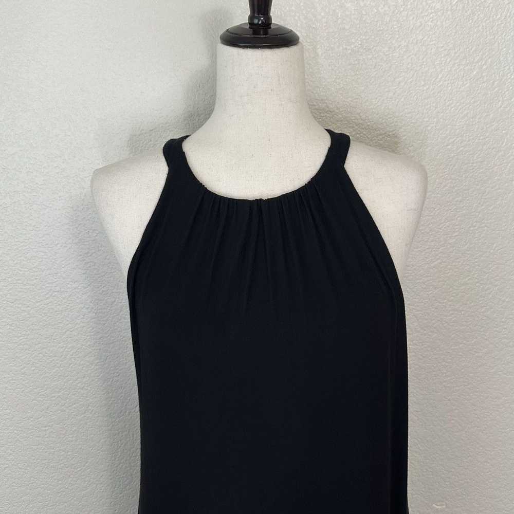 Other Soma Halter Black Gray Striped Maxi Dress - image 3