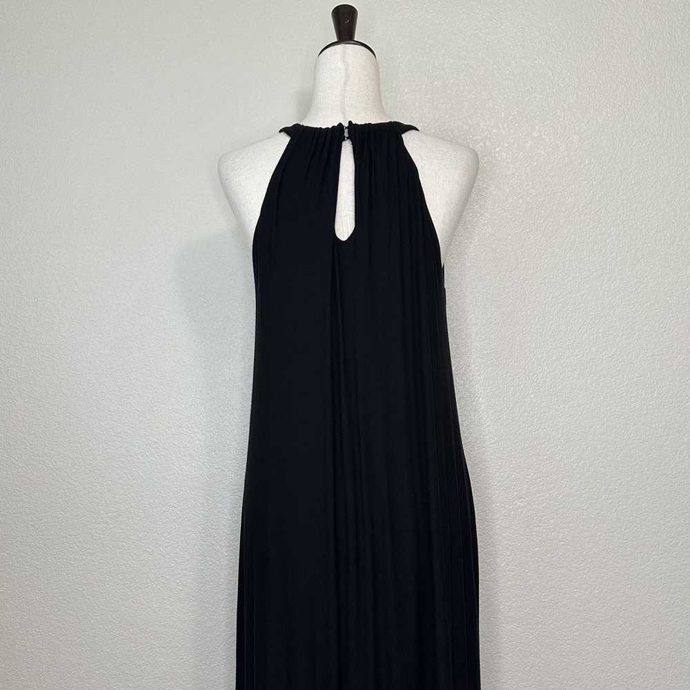 Other Soma Halter Black Gray Striped Maxi Dress - image 9