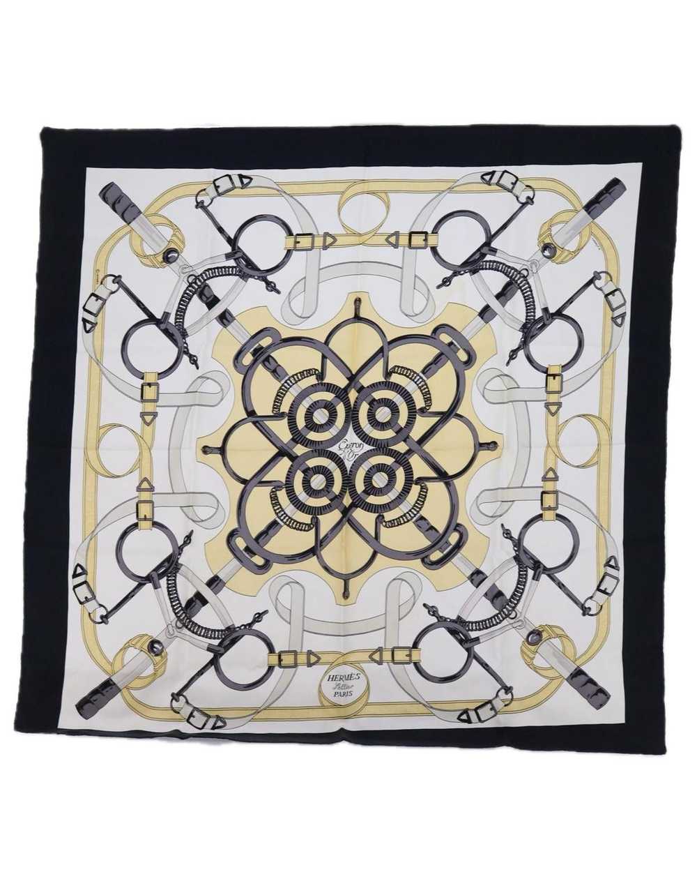 Hermes Silk Eperon dOr Scarf with Horse Motif - image 1