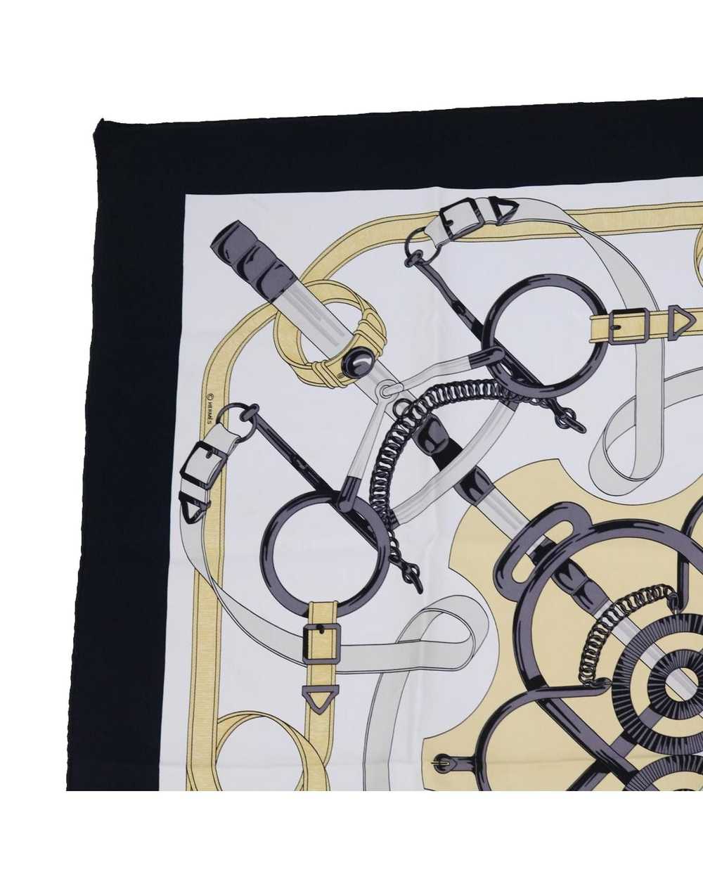Hermes Silk Eperon dOr Scarf with Horse Motif - image 2