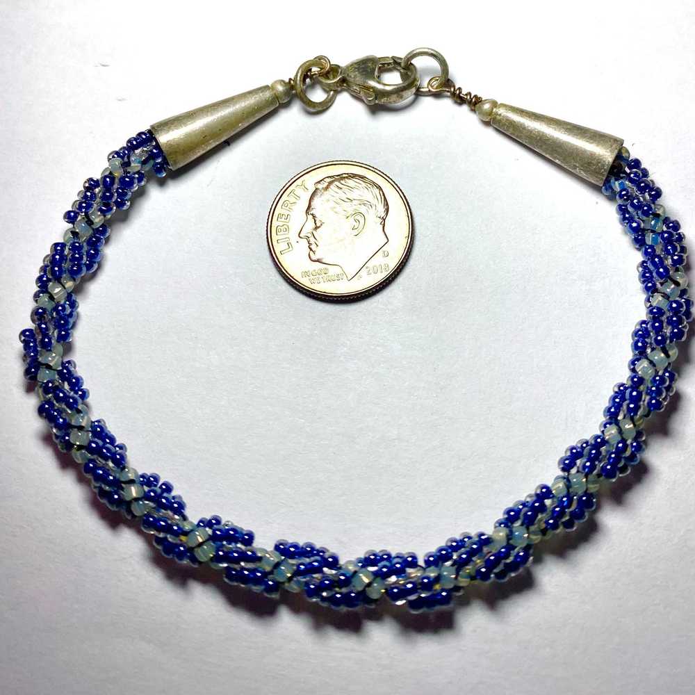 Sterling Silver WL#x Blue Beads & Sterling Silver… - image 6