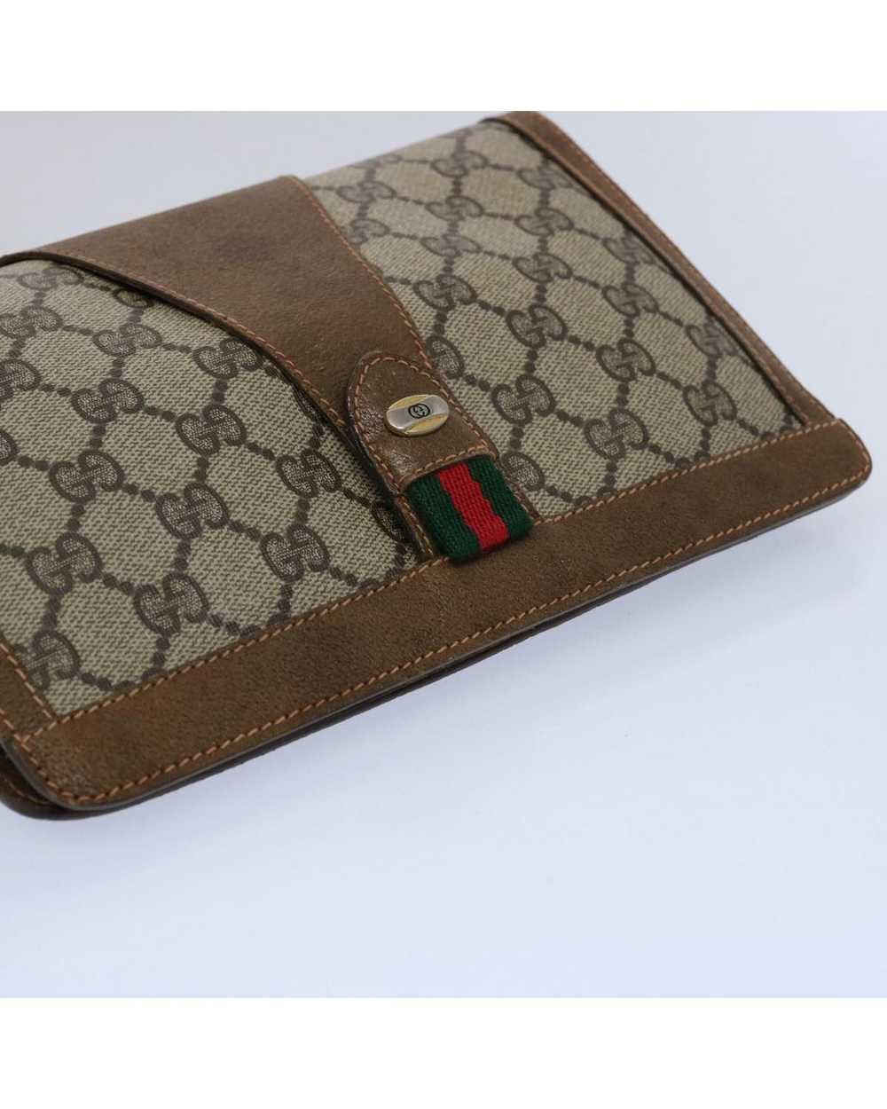 Gucci GG Supreme Web Sherry Line Clutch Bag with … - image 5
