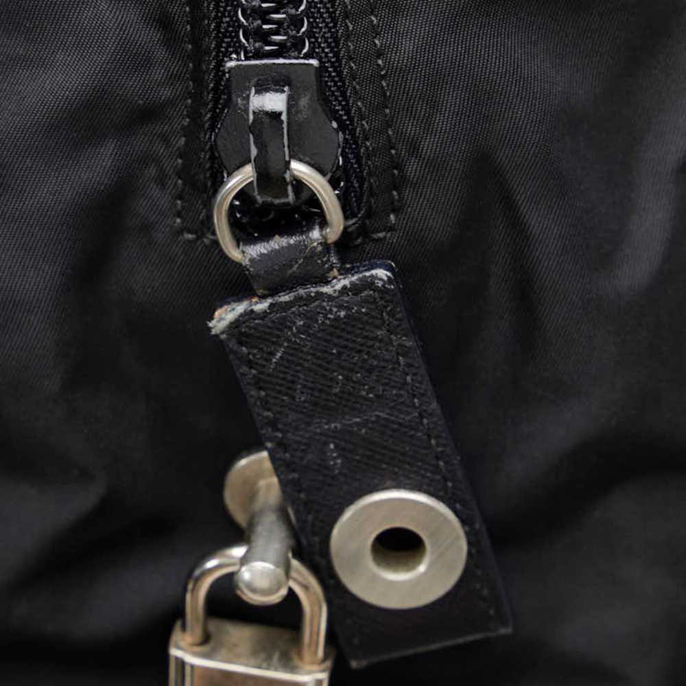 Prada Prada Triangle Plate Saffiano Handbag Black… - image 7