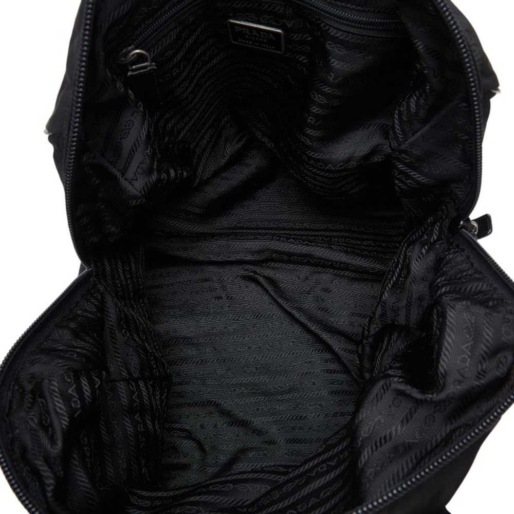 Prada Prada Triangle Plate Saffiano Handbag Black… - image 8