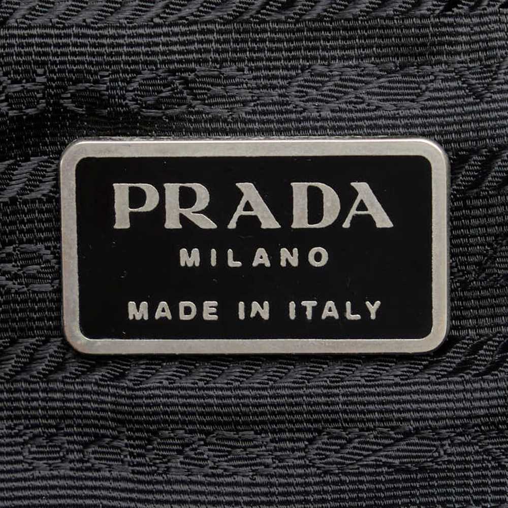 Prada Prada Triangle Plate Saffiano Handbag Black… - image 9