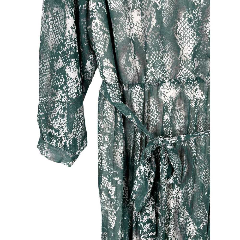 Other Ava & Viv Faux Wrap Maxi Dress 4X Green Ani… - image 9