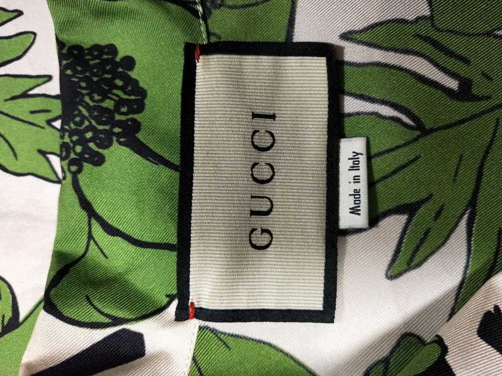 Gucci Cuban-collar Floral Print Silk Shirt - image 4