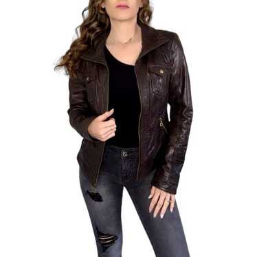 Guess Vintage Guess Genuine Leather Moto Jacket C… - image 1