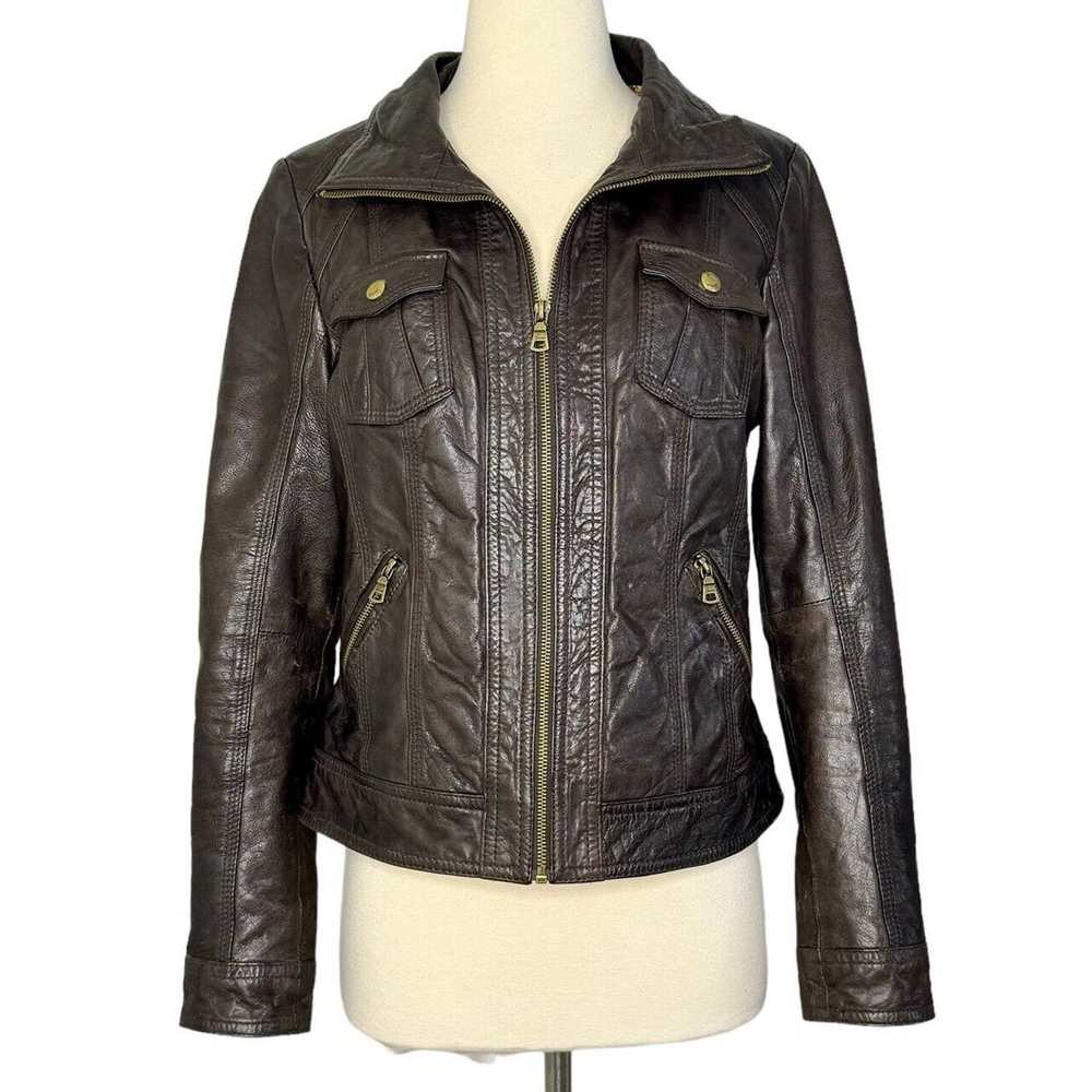 Guess Vintage Guess Genuine Leather Moto Jacket C… - image 2