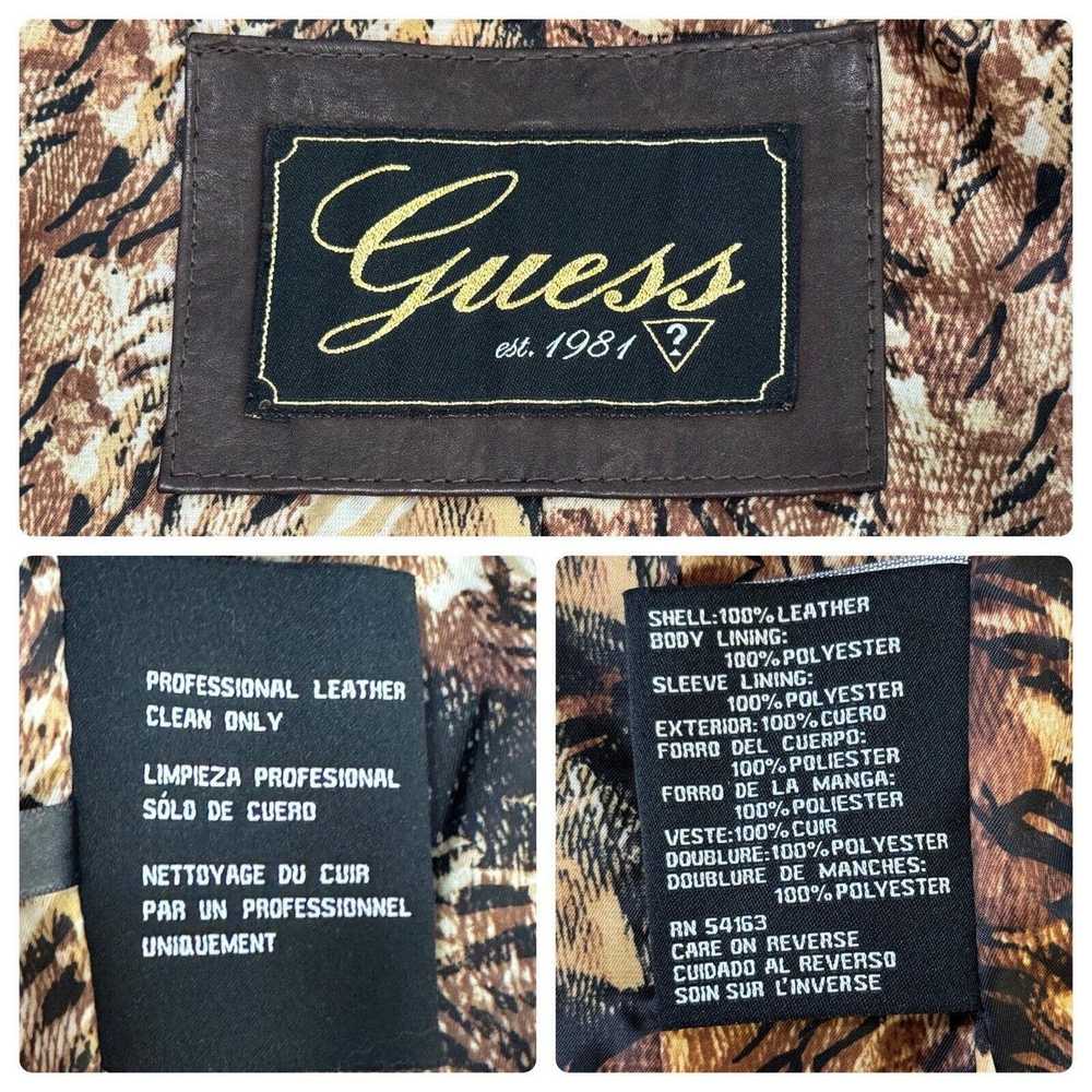 Guess Vintage Guess Genuine Leather Moto Jacket C… - image 9